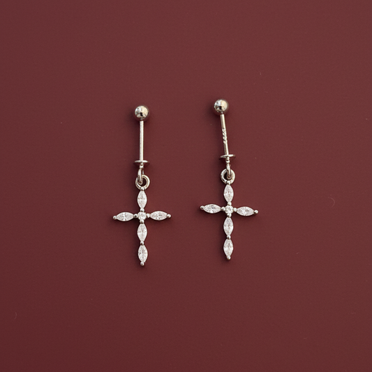 92.5 Silver Cross Design Bugadi – Elegant Minimal Style Jewellery