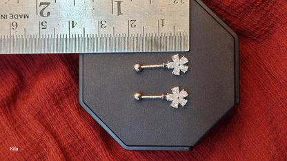 92.5 Silver Flower Bugadi | Stylish Premium Floral Design | Elegant Jewellery