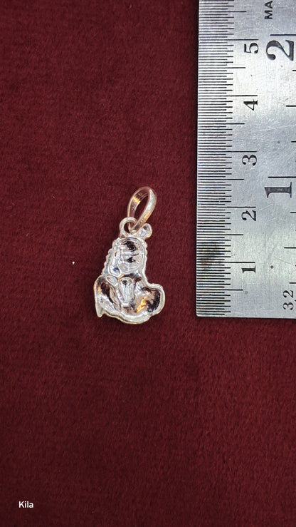 92.5 Silver Krishna Pendant | Divine Love Design | Elegant Jewellery