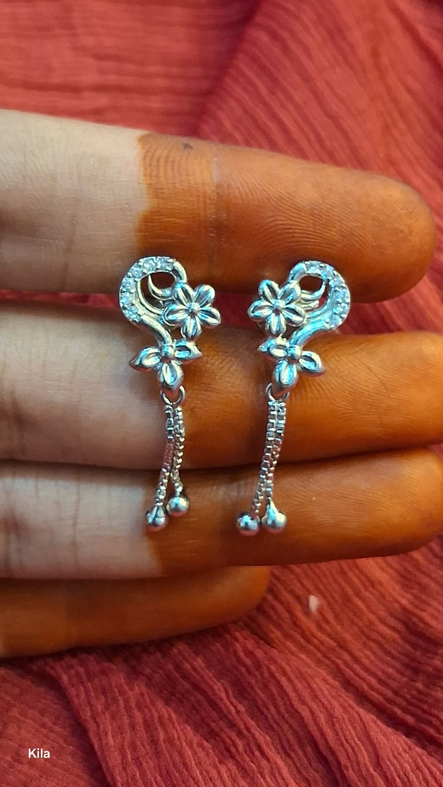 92.5 Silver Premium Earrings | Stylish Refined Design | Elegant Jewellery