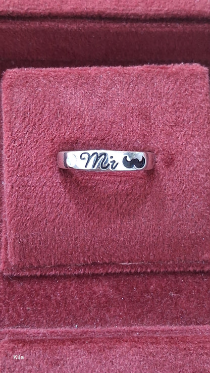 92.5 Silver Couple Rings (Men Size 22 | Women Size 11) | Stylish Elegant Matching Design | Jewellery