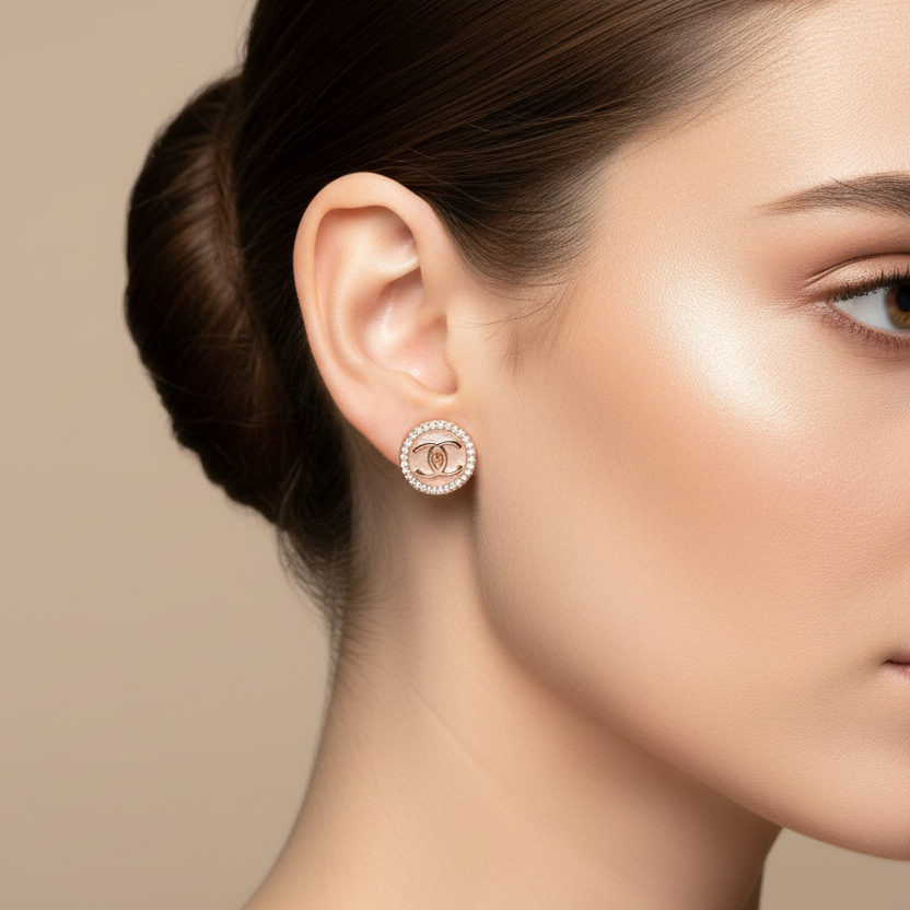 92.5 Silver Rose Gold Studs | Classic Elegant Finish | Stylish Jewellery