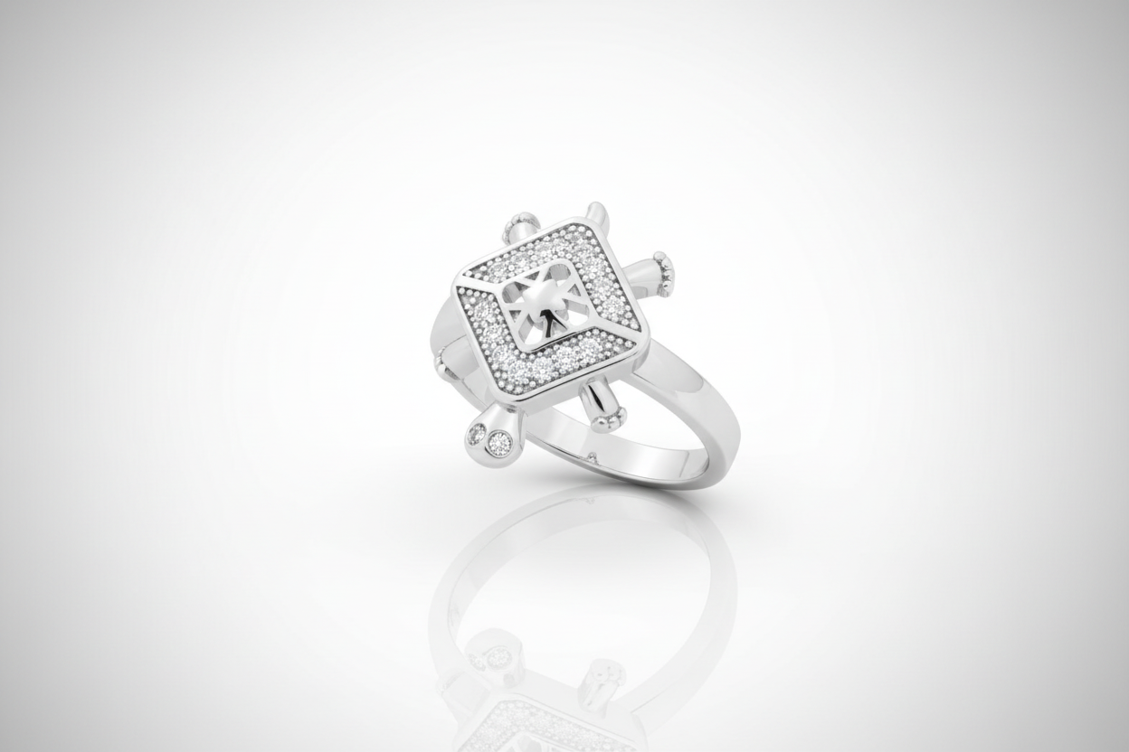 92.5 Silver Tortoise Ring for Women | Protective Symbol Design | Elegant Jewellery