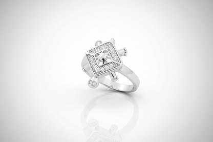 92.5 Silver Tortoise Ring for Women | Protective Symbol Design | Elegant Jewellery