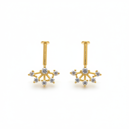 92.5 Silver Temple Bugadi Flat Head for Women | Traditional Ear Cuff Design | Ethnic Jewellery