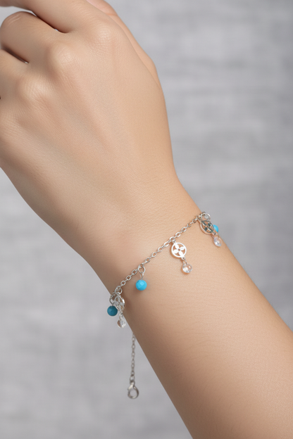 92.5 Silver Charm Bracelet | Stylish Premium Finish | Elegant Jewellery
