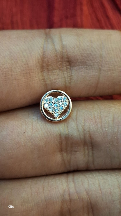 92.5 Silver Rose Gold Plated Studs | Stylish Romantic Design | Elegant Jewellery