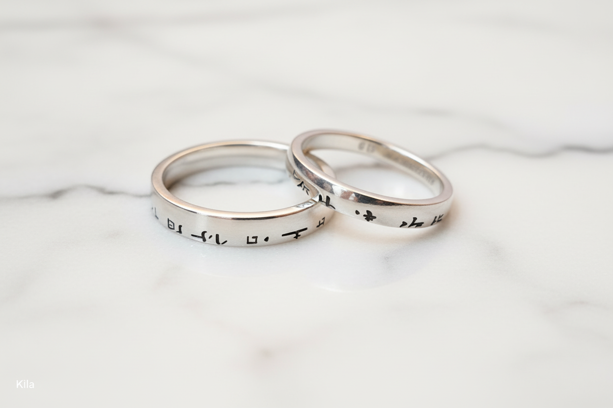 92.5 Silver Couple Rings (Men Size 17 | Women Size 13) | Stylish Elegant Matching Design | Jewellery