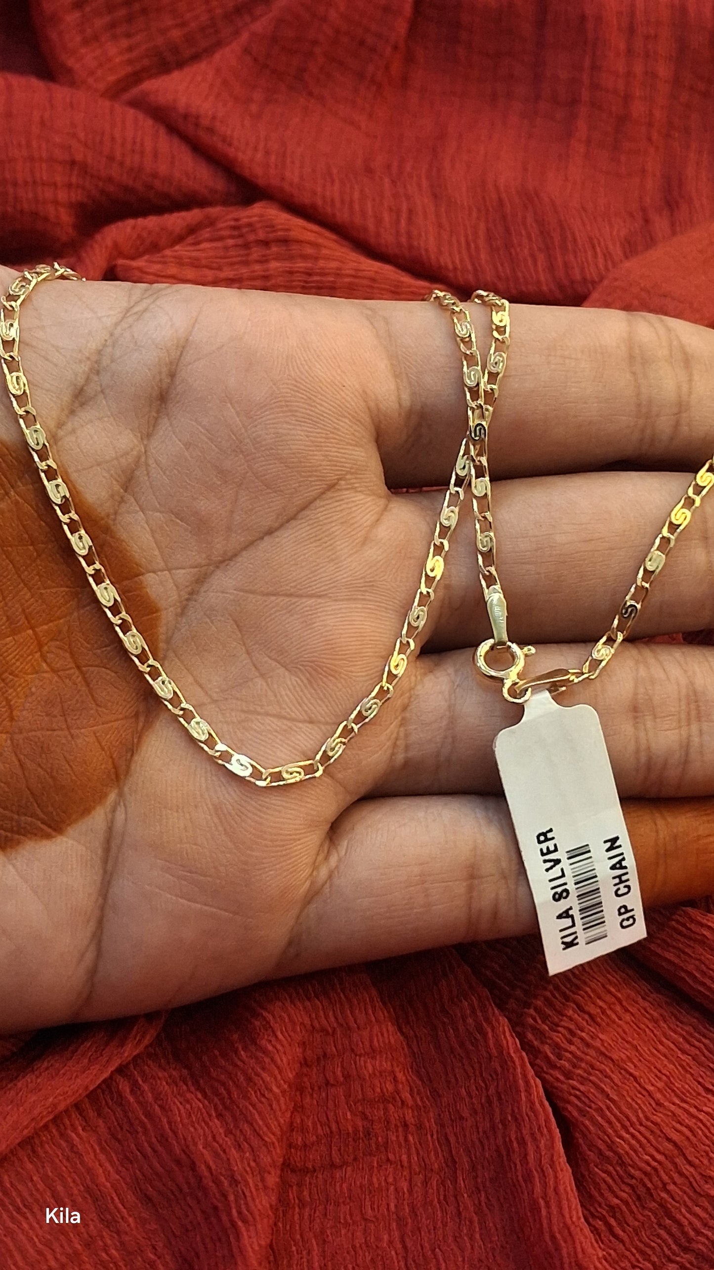 925 Silver Premium Gold Plated Chain 18 Inches | Stylish Premium Finish