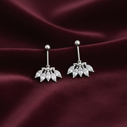 92.5 Silver Five Leaf Bugadi | Stylish Nature Design | Elegant Jewellery pair