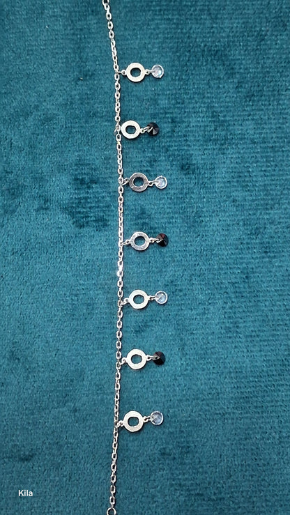 92.5 Silver Charm Bracelet | Stylish Modern Design | Elegant Jewellery