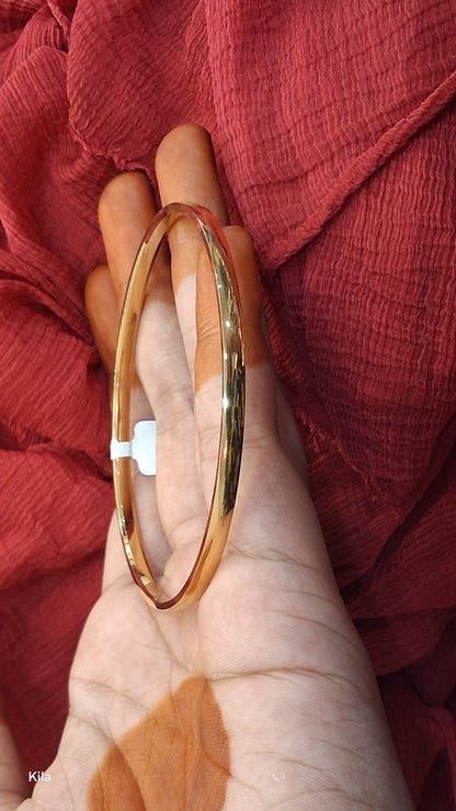 92.5 Silver Gold Plated Men’s Kada 2.12 | Stylish Premium Design | Elegant Jewellery