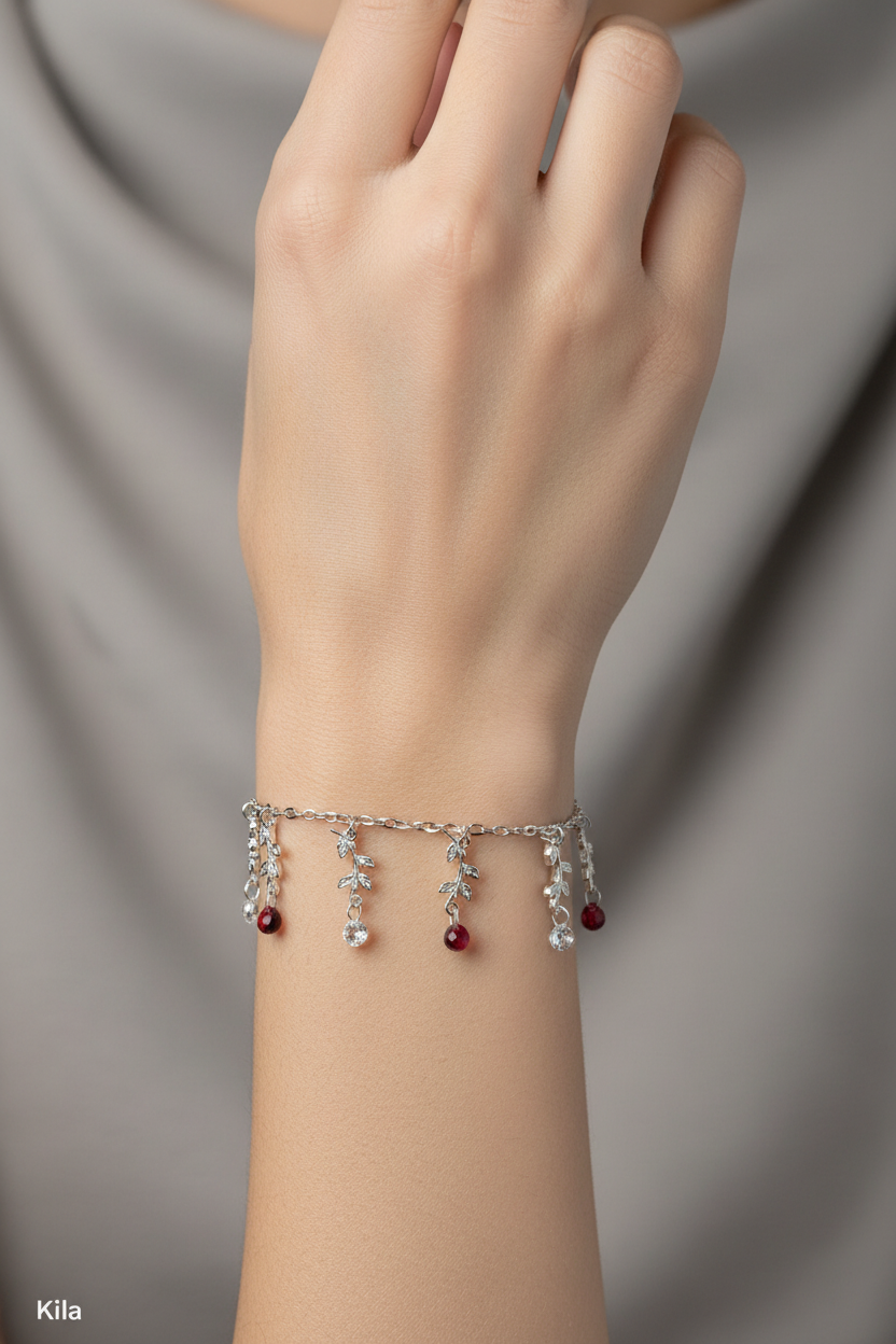 92.5 Silver Charm Bracelet | Stylish Trendy Design | Elegant Jewellery