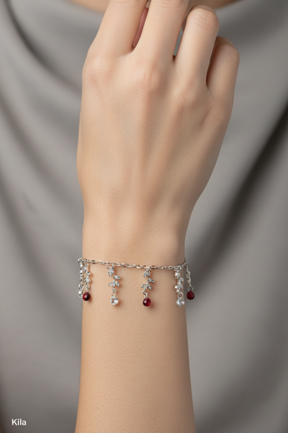 92.5 Silver Charm Bracelet | Stylish Trendy Design | Elegant Jewellery