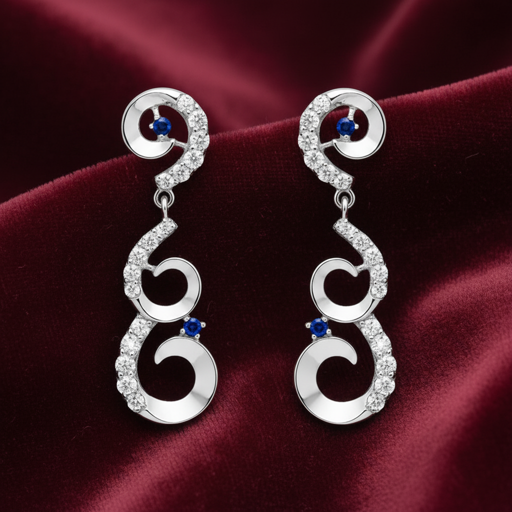 92.5 Silver Earrings | Stylish Elegant Design | Fashion Jewellery
