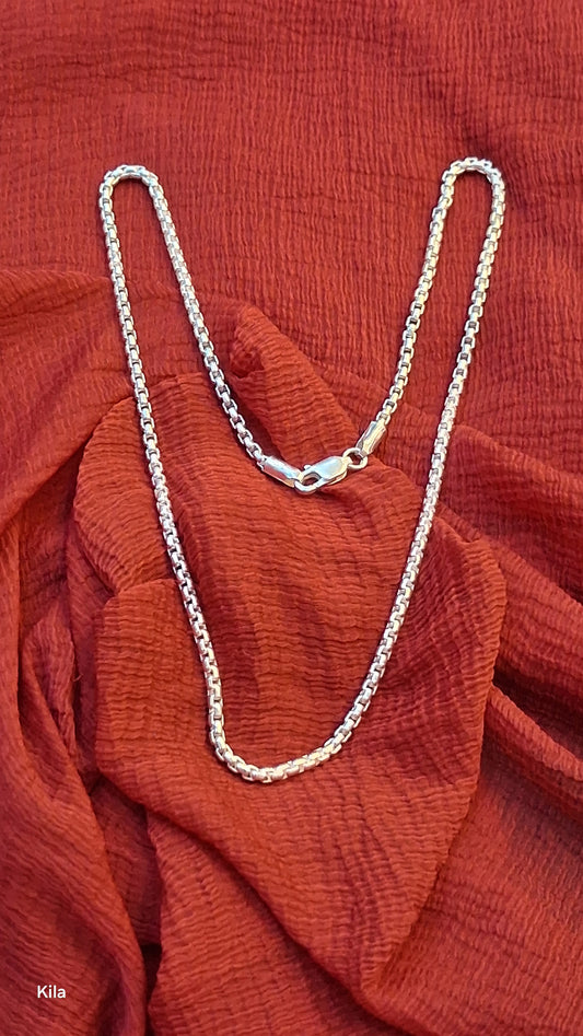92.5 Silver Men’s Chain 20 Inches | Stylish Refined Design | Elegant Jewellery