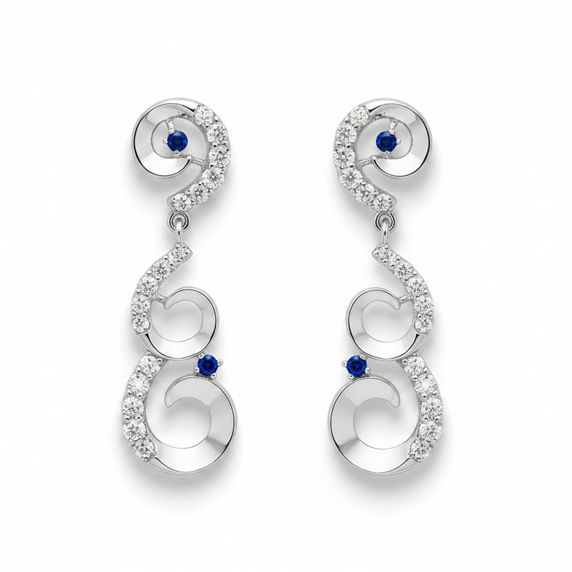 92.5 Silver Earrings | Stylish Elegant Design | Fashion Jewellery