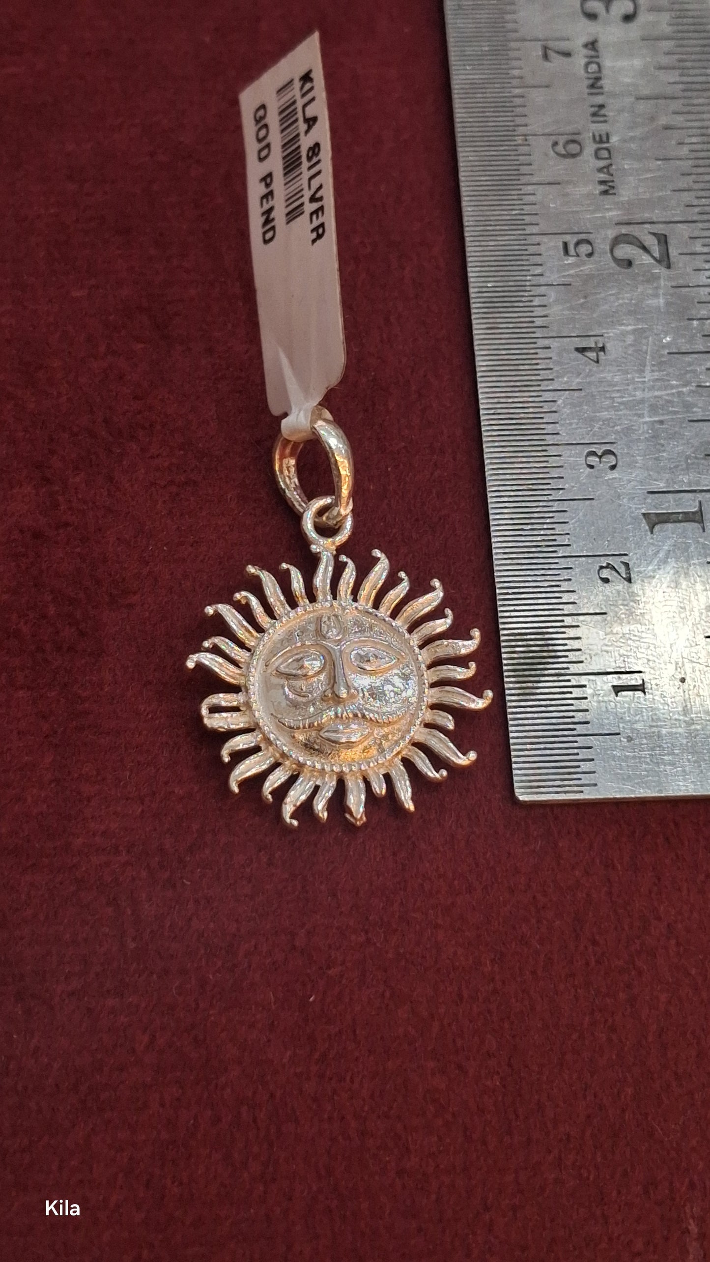 92.5 Silver Sun God Pendant | Detailed Divine Design | Stylish Jewellery