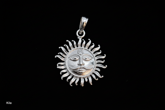 92.5 Silver Sun God Pendant | Detailed Divine Design | Stylish Jewellery