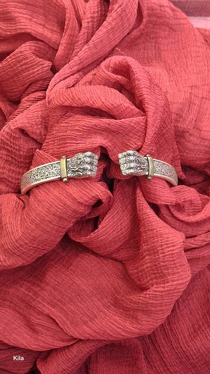 92.5 Silver Premium Men’s Kada | Stylish Bold Design | Elegant Jewellery