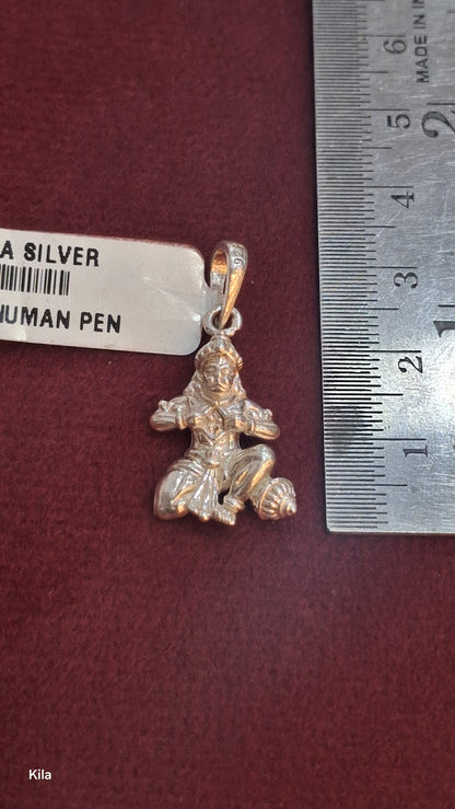 92.5 Silver Hanuman Ji Pendant | Divine Strength Design | Spiritual Jewellery