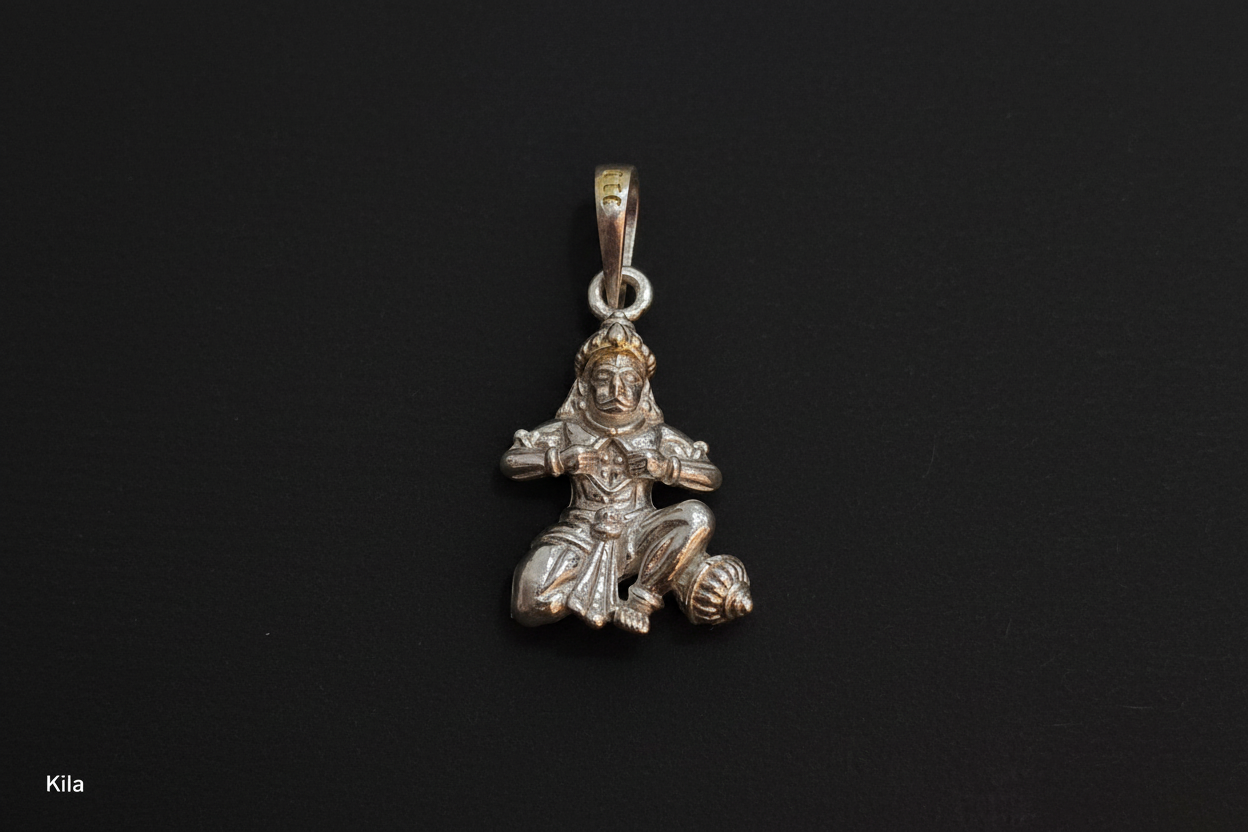 92.5 Silver Hanuman Ji Pendant | Divine Strength Design | Spiritual Jewellery