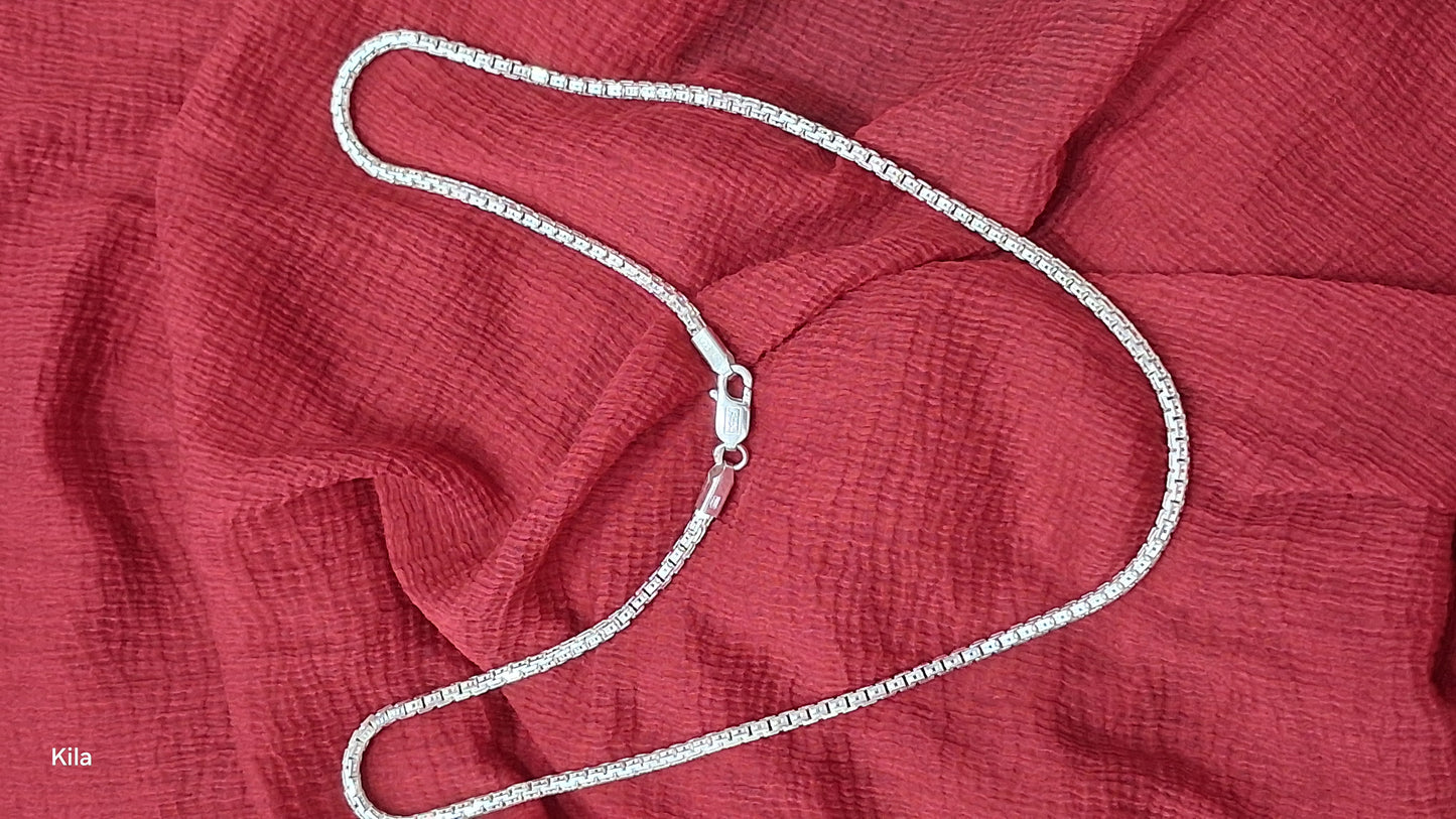 92.5 Silver Men’s Chain 20 Inches | Stylish Refined Design | Elegant Jewellery