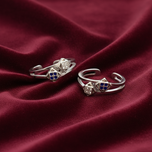 92.5 Silver Elegant Toe Rings | Smooth Finish Design | Stylish Jewellery