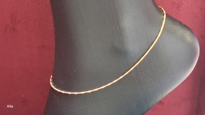 92.5 Silver Rose Gold Plated Anklets | Stylish Premium Finish | Elegant Jewellery