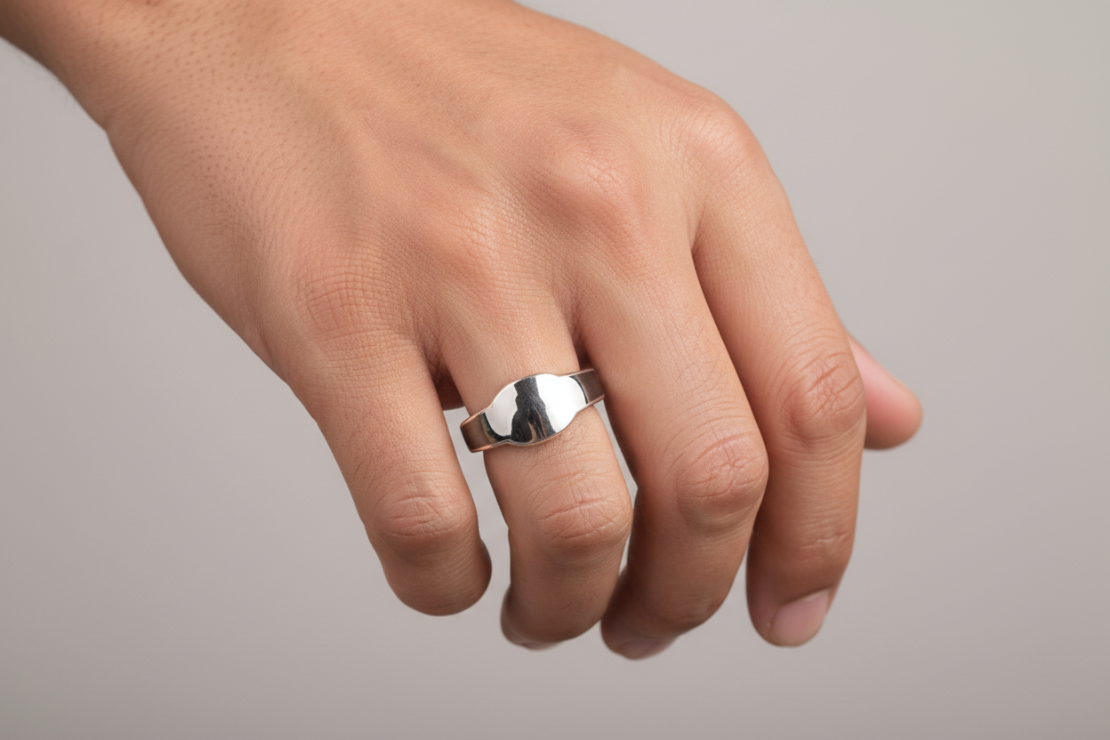 92.5 Silver Men’s Ring Size 23 | Stylish Strong Finish | Elegant Jewellery