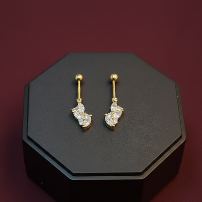 92.5 Silver Cluster Gold Plated Bugadi Pair | Stylish Premium Design | Elegant Jewellery