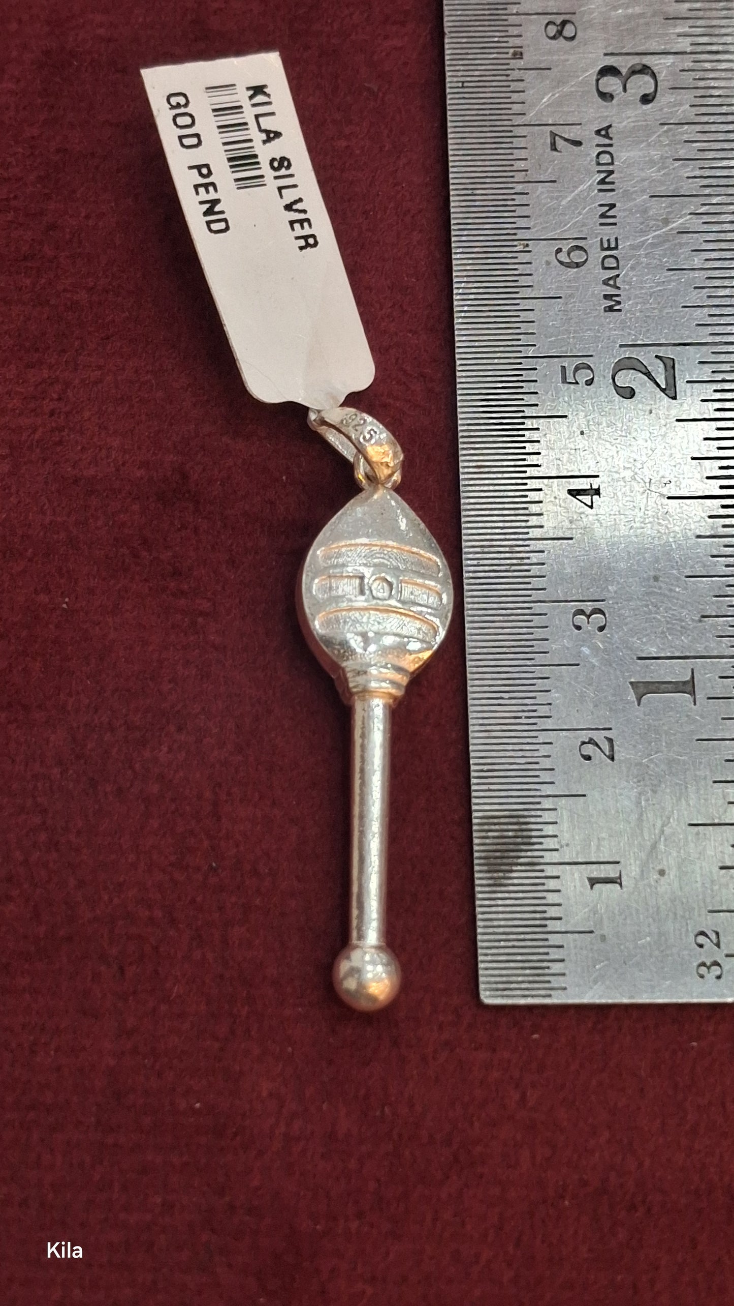 92.5 Silver Velmurugan Pendant | Divine Spiritual Design | Jewellery