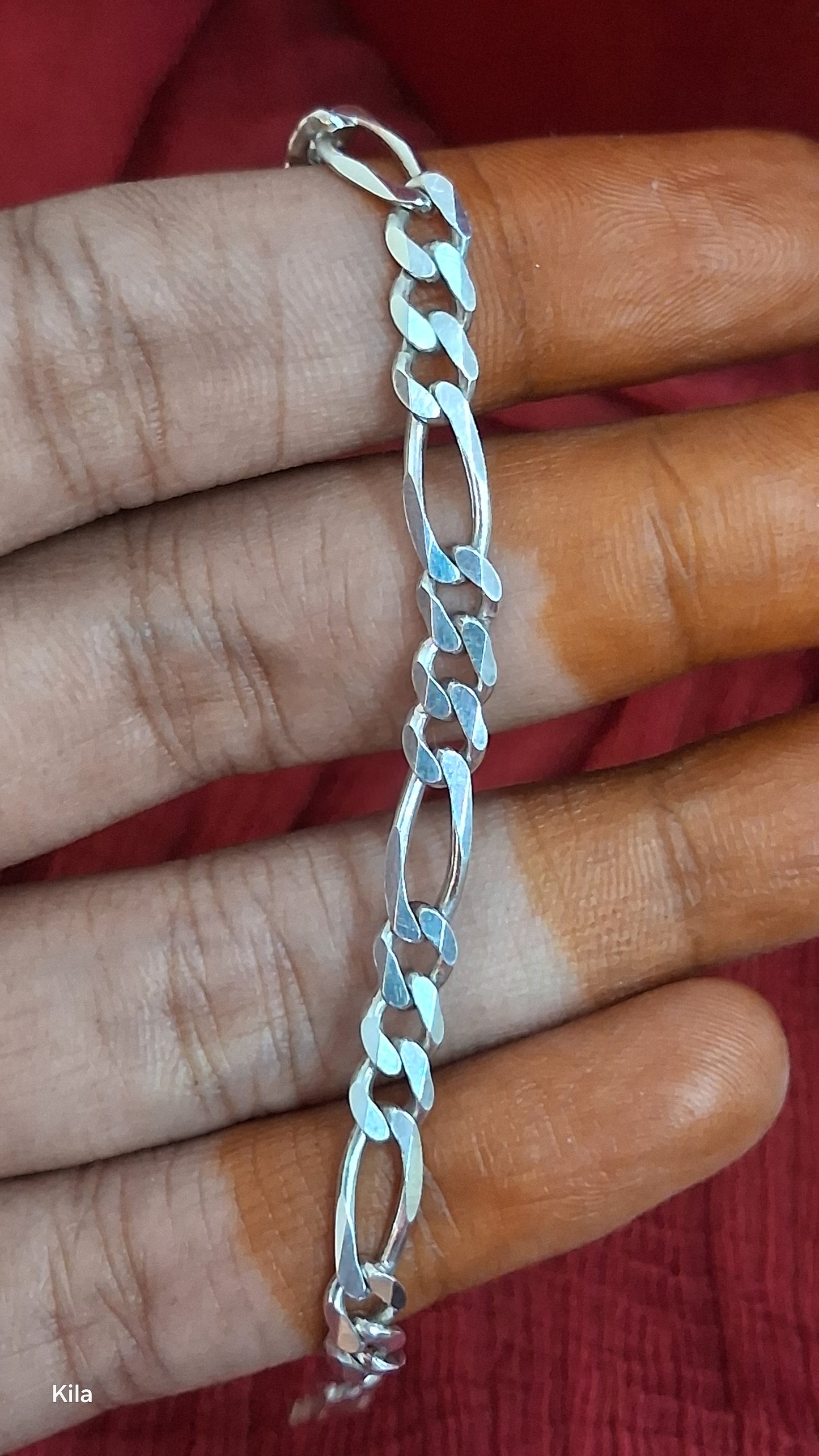92.5 Silver Men’s Bracelet 7 Inches | Stylish Refined Design | Elegant Jewellery