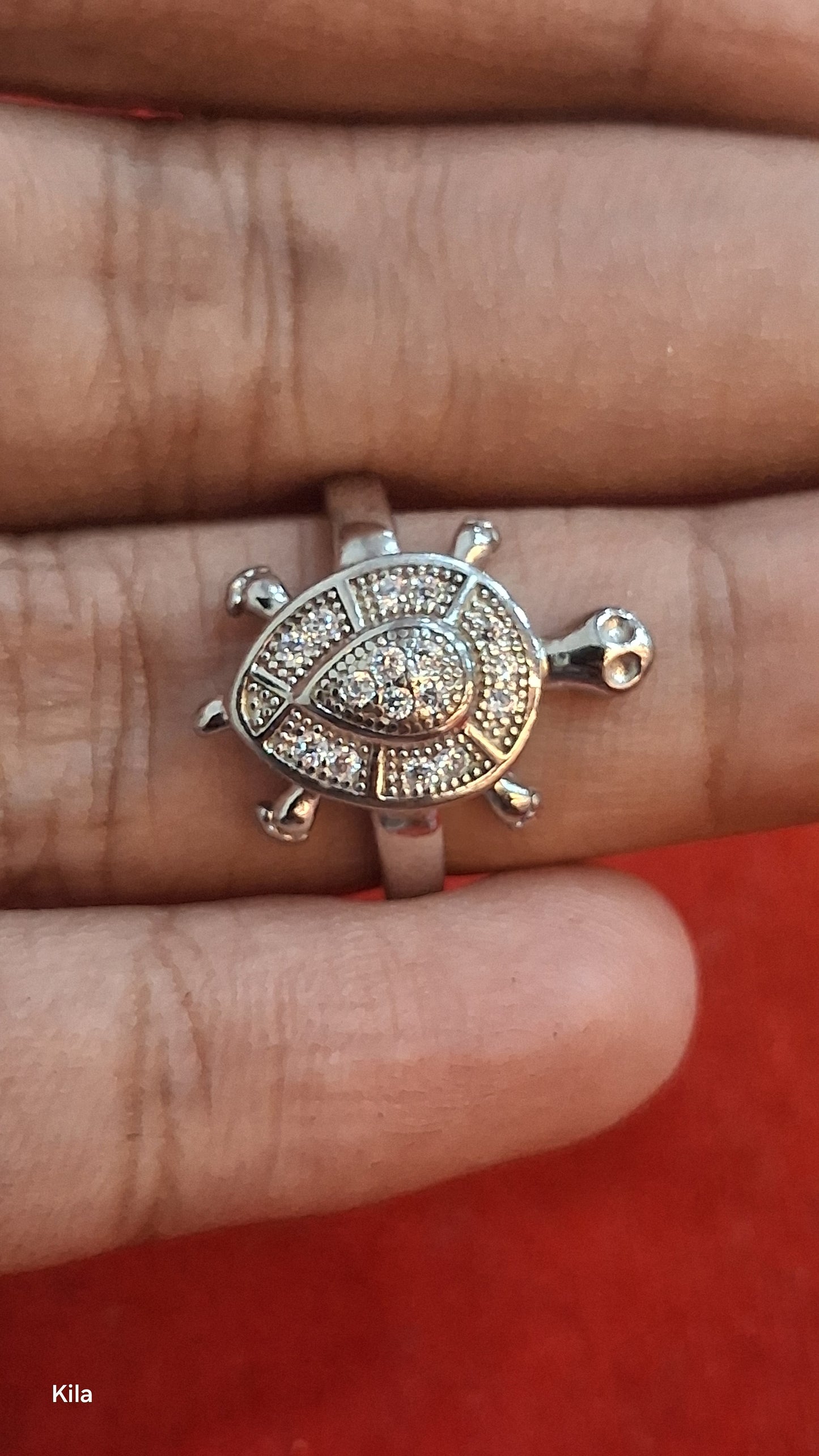 92.5 Silver Traditional Tortoise Ring | Classic Good Luck Design | Jewellery