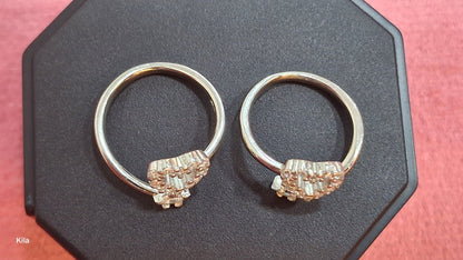 92.5 Silver Heart Shape Toe Rings | Premium Romantic Design | Elegant Jewellery