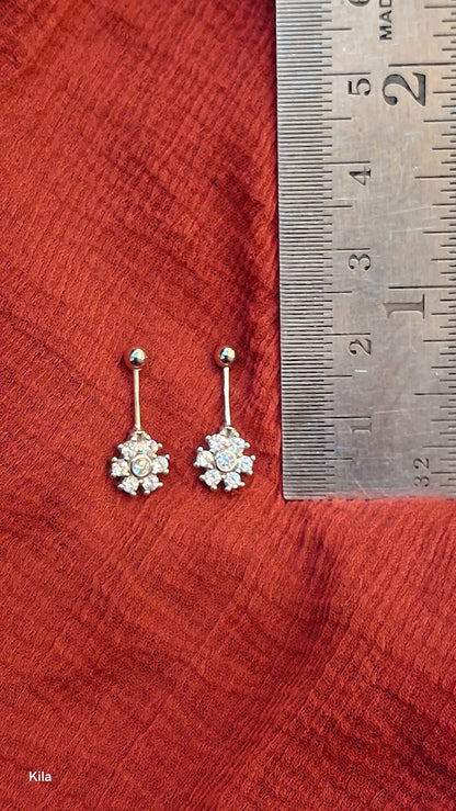 92.5 Silver Flower Bugadi | Stylish Elegant Floral Design | Traditional Jewellery
