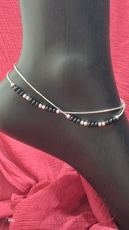 92.5 Silver Anklets | Stylish Elegant Design | Comfortable Foot Jewellery