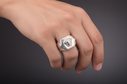 92.5 Silver Men’s Ring Size 19 | Stylish Classic Design | Elegant Jewellery