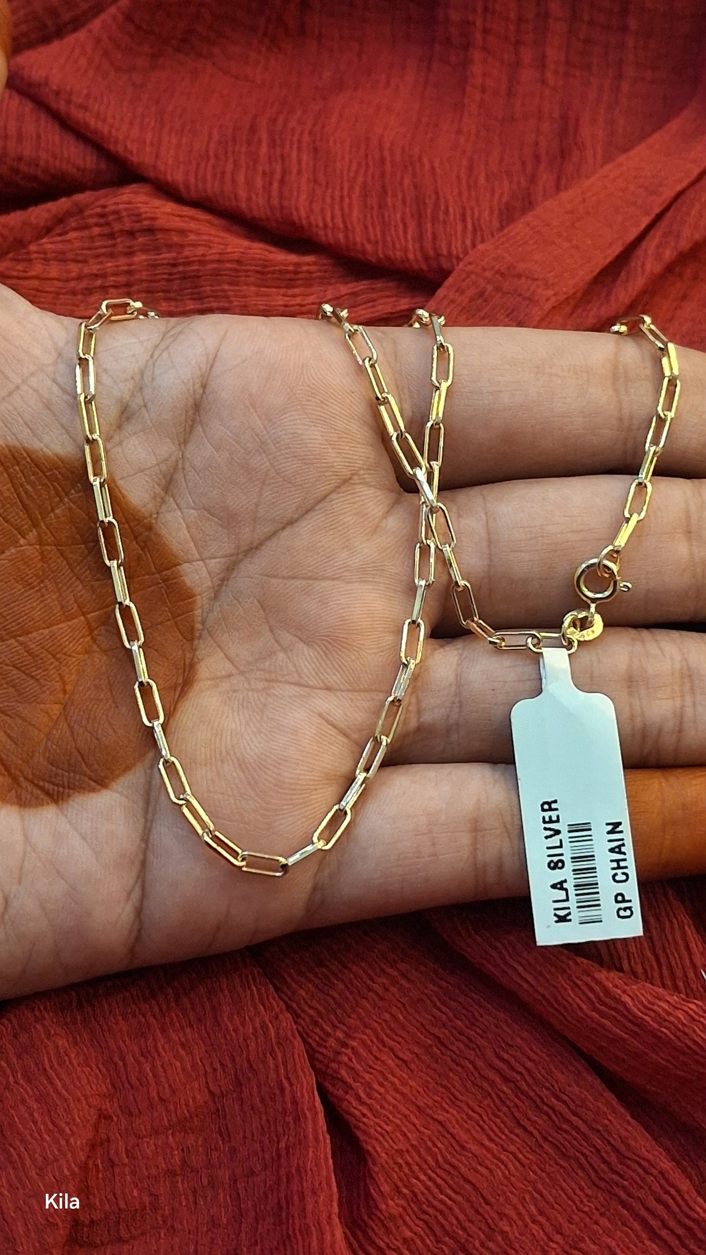 925 Silver Premium Gold Plated Chain 18 Inches | Stylish Premium Finish | Elegant Jewellery