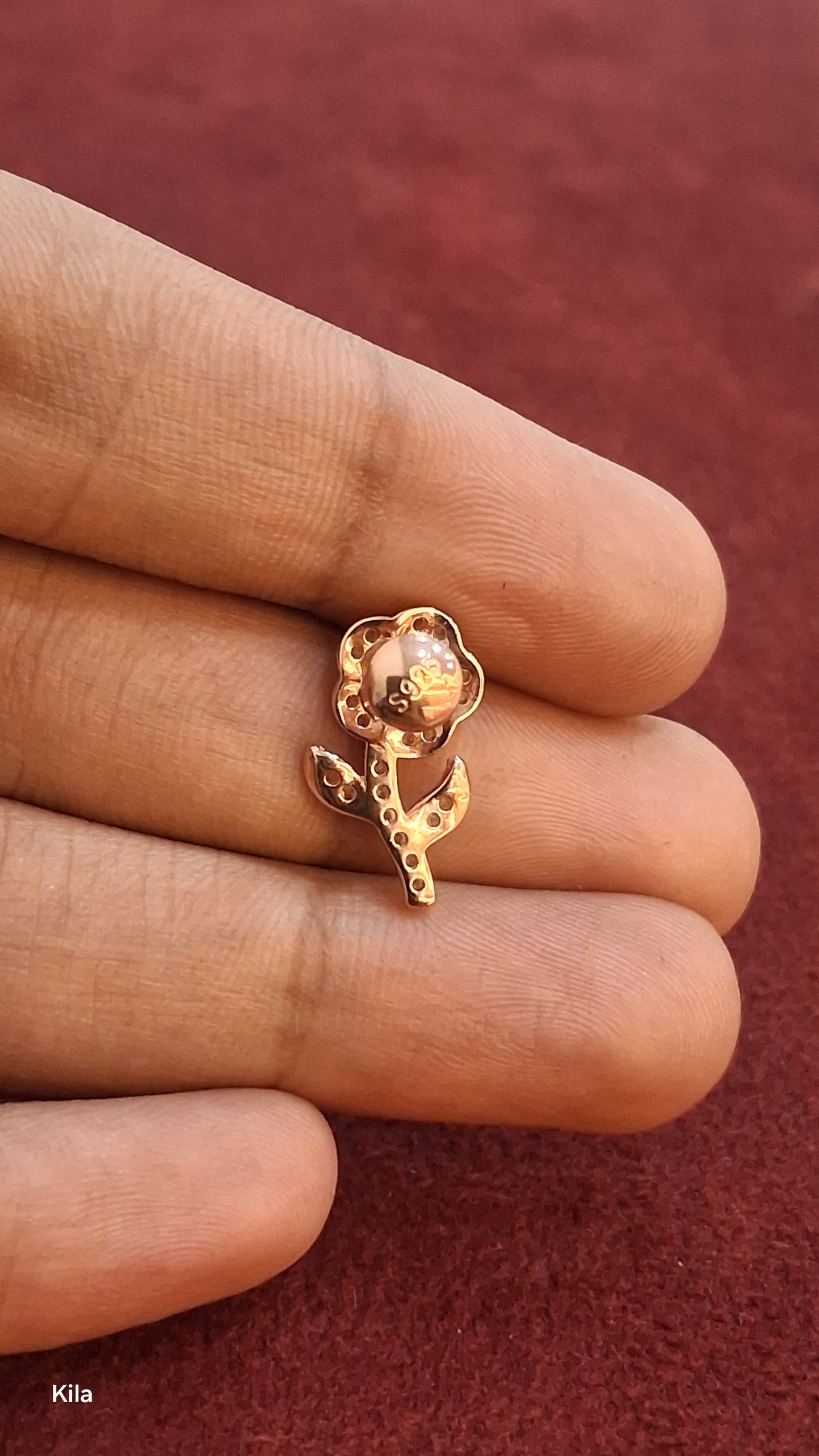92.5 Silver Rose Gold Flower Earrings | Stylish Floral Design | Elegant Jewellery