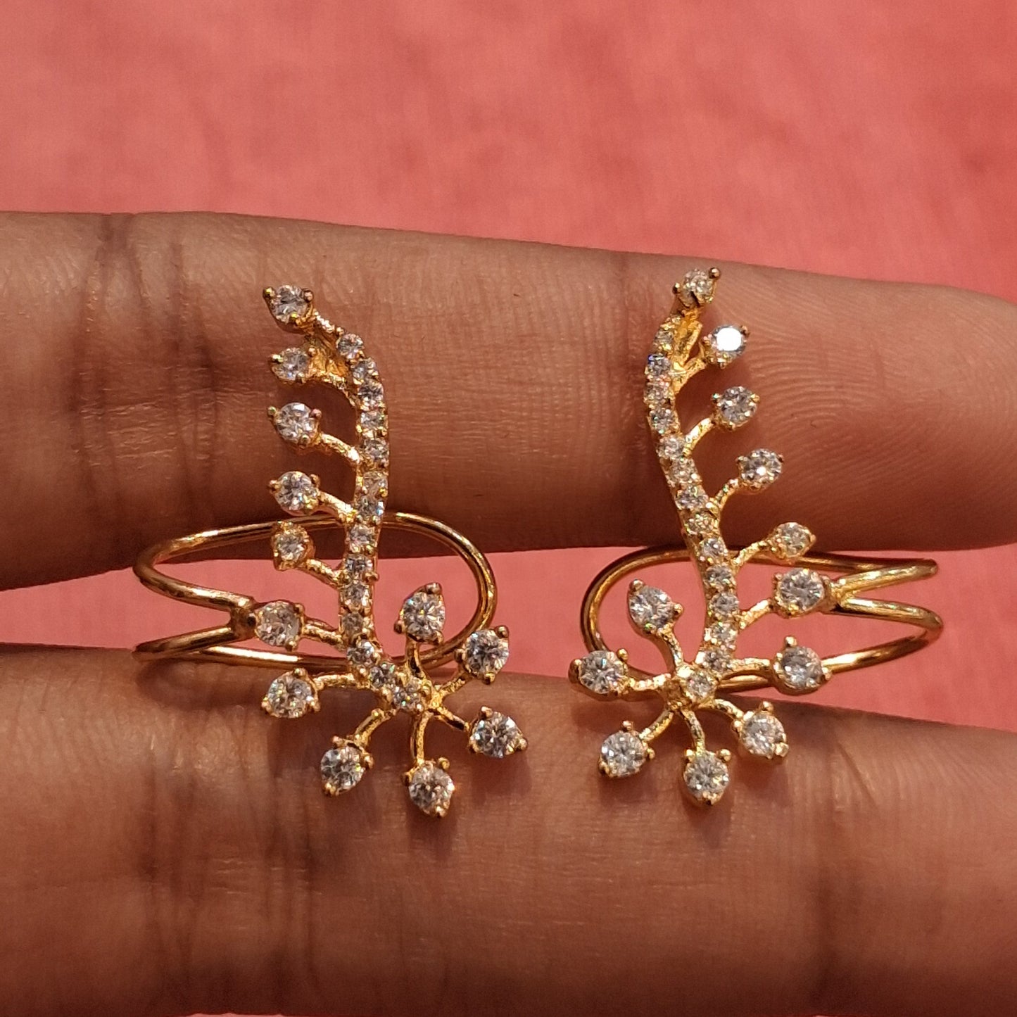 92.5 Silver Premium Gold Plated Earcuff | Elegant Trendy Design | Jewellery