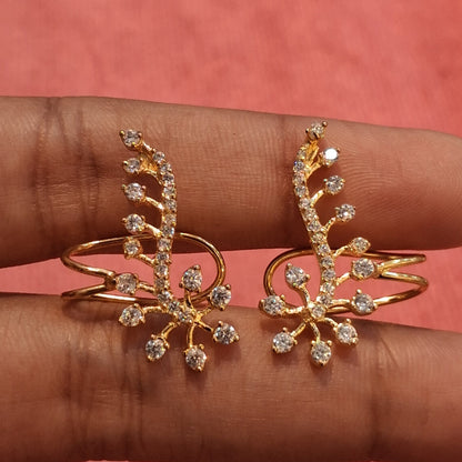 92.5 Silver Premium Gold Plated Earcuff | Elegant Trendy Design | Jewellery
