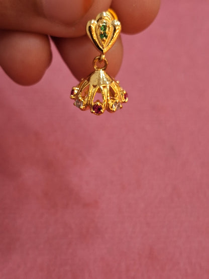 92.5 Silver Multicolor Umbrella Earrings | Stylish Playful Design | Jewellery