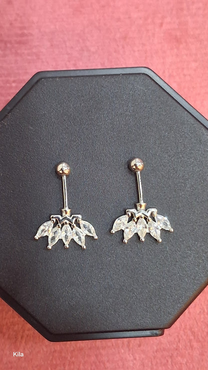 92.5 Silver Five Leaf Bugadi | Stylish Nature Design | Elegant Jewellery