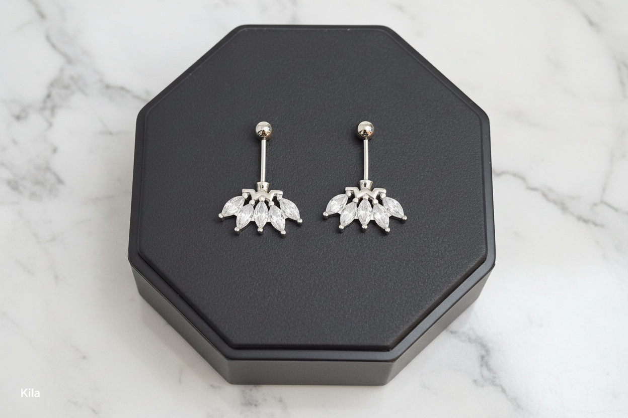 92.5 Silver Five Leaf Bugadi | Stylish Nature Design | Elegant Jewellery