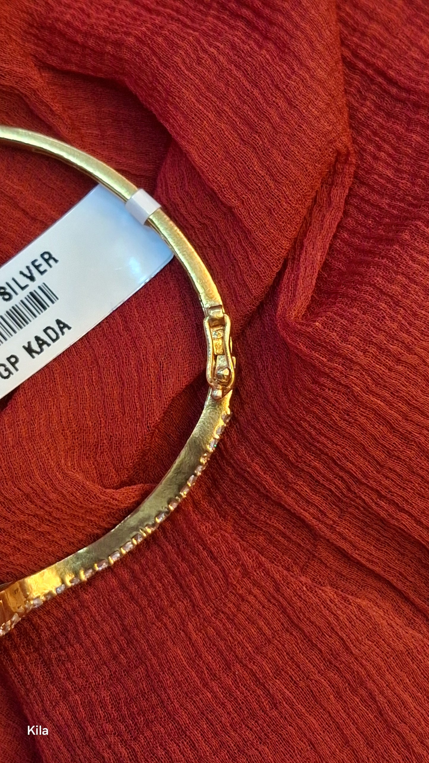 92.5 Silver Gold Plated Kada | Stylish Elegant Design | Premium Jewellery