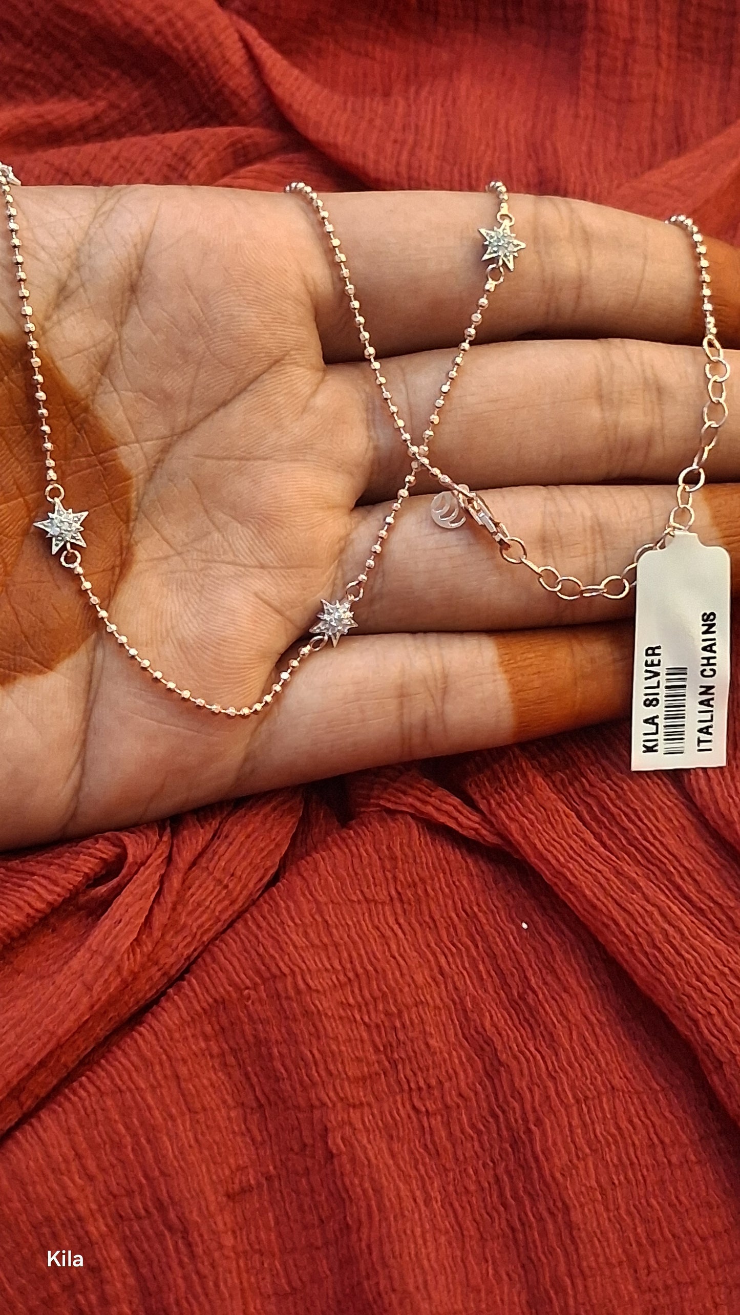 925 Silver Premium Rose Gold Plated Chain 18 Inches | Stylish Elegant Design | Jewellery