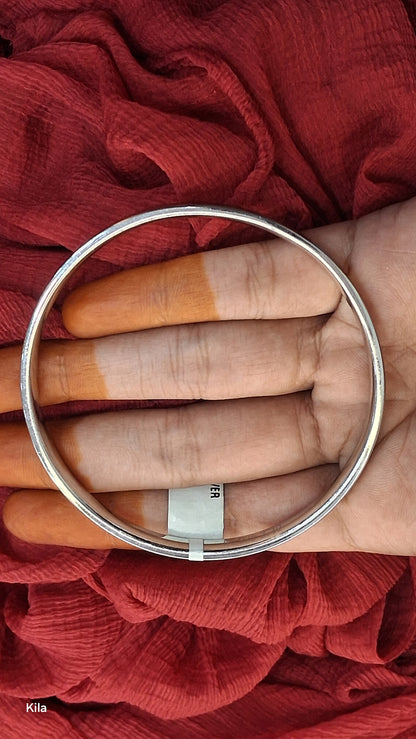 92.5 Silver Men’s Kada 2.10 | Stylish Classic Design | Elegant Jewellery