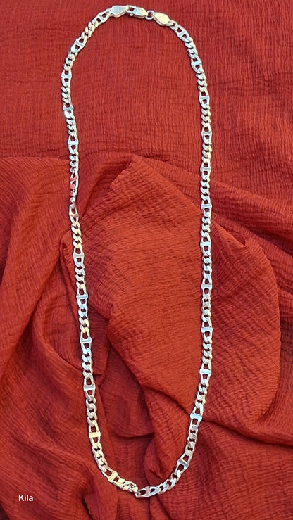 92.5 Silver Men’s Chain 20 Inches | Stylish Bold Finish | Elegant Jewellery
