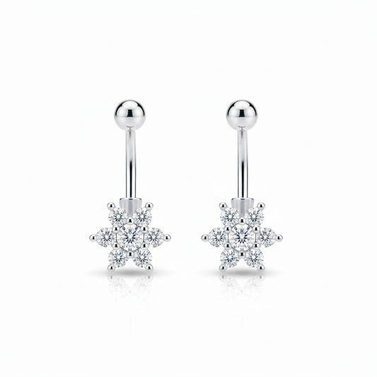 92.5 Silver Flower Bugadi | Stylish Floral Design | Elegant Jewellery